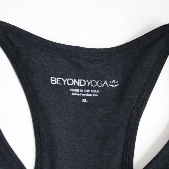Beyond Yoga Darkest Night Black Spacedye Lift Your Spirits Sports Bra Size XL - Picture 6 of 11